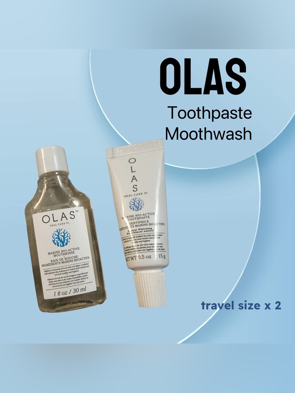 🇺🇸🆕NWOB OLAS |TRAVEL| Natural Marine Bio-Active care set Toothpaste & Moothwash